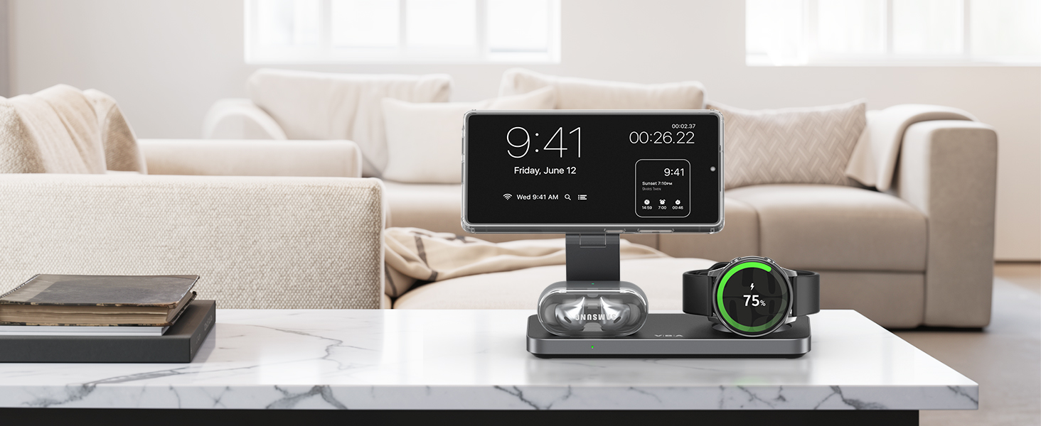 3 in 1 Foldable Magnetic Wireless Charging Station for Samsung