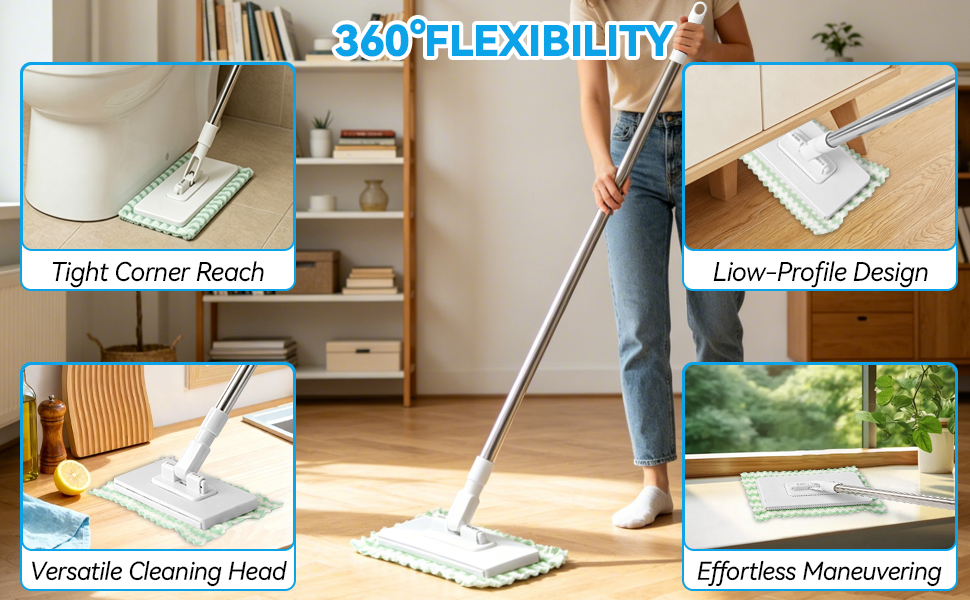 hands free flat mop