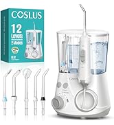 COSLUS E2 Advanced Water Flosser for Teeth: 2 Modes &amp; 12 Pressure Settings Electric Dental Pick f...