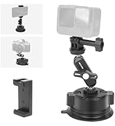 Mechrig Car Camera Suction Cup Mount Kit, Double-Layer Suction Mount with 360° Ball Head Magic Ar...
