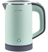 WTJMOV Small Electric Kettle Stainless Steel, 0.8L Portable Tea Kettle Auto Shut-off, Low Power H...