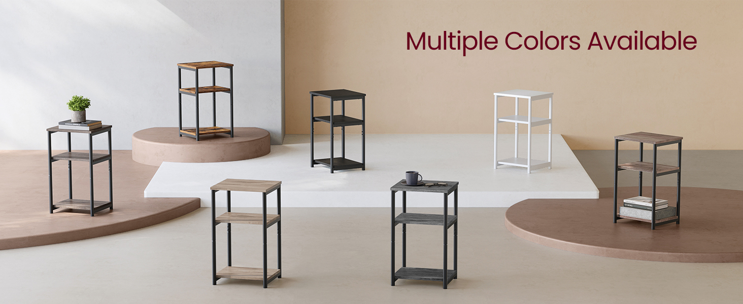 Side Table, Small End Table, Tall Nightstand for Living Room, Bedroom, Office, Bathroom