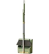 Broom and Dustpan Set, Broom with Dustpan Combo Set Hand Broom for Home & Kitchen with Elongated ...