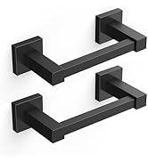 FORIOUS Toilet Paper Holder, Stainless Steel Square Double Post Pivoting Tissue Roll Holder Wall ...