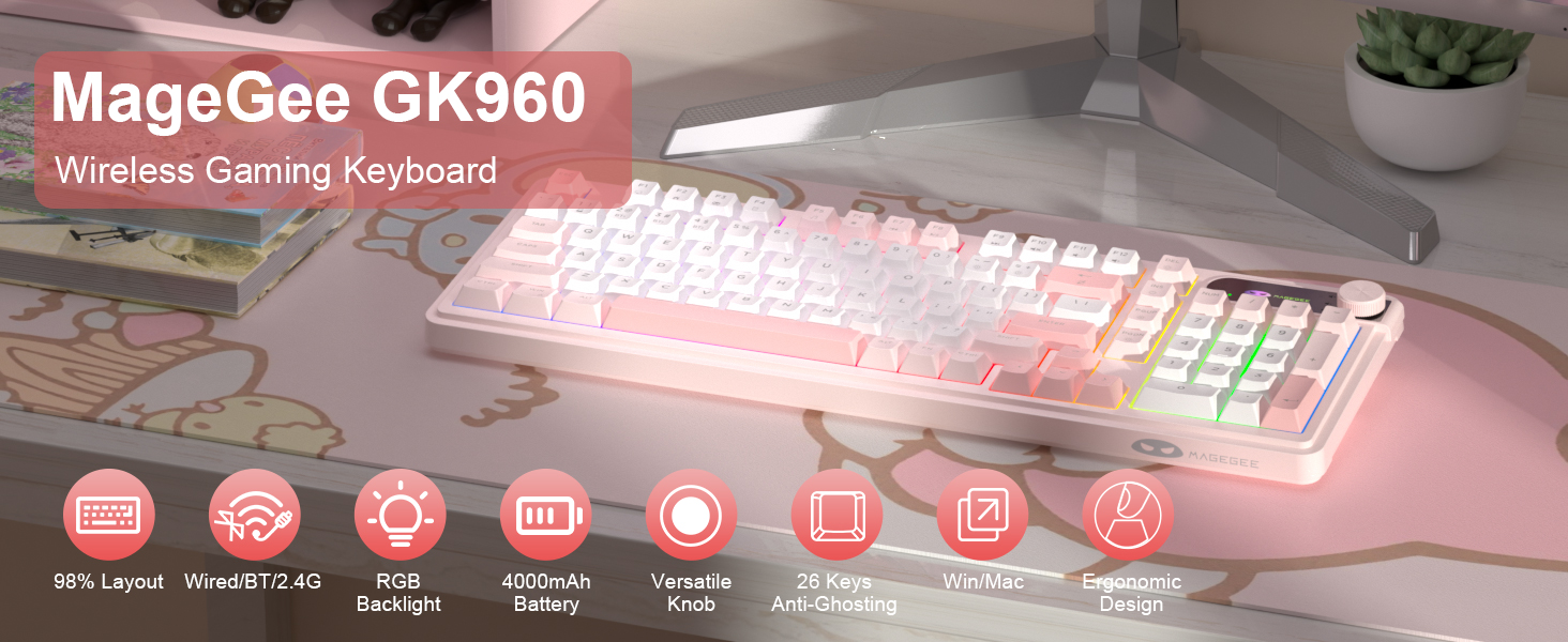 MageGee GK960 Wireless Gaming Keyboard