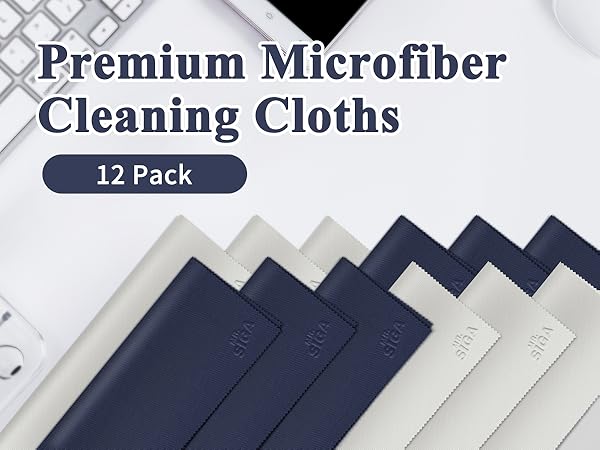 MR.SIGA Premium Microfiber Cleaning Cloths for Lens, Eyeglasses, Screens, Tablets, Glasses