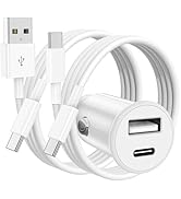 USB C Car Charger for iPhone 16 15 Pro Max, 40W Dual Port USB-C &amp; USB-A Car Fast Charging Adapter...