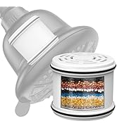 High Pressure 16-Stage Shower Filter Replacement Cartridge for Hard Water-Universally Compatible ...
