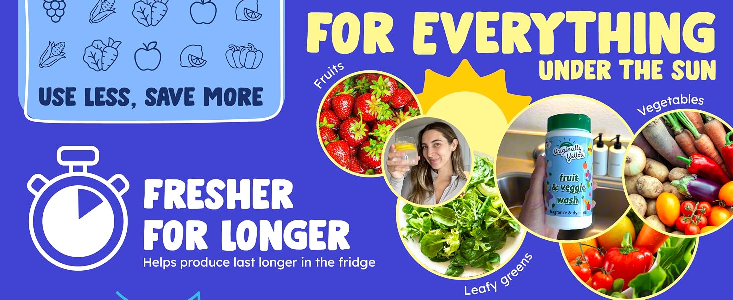 fruit &amp; veggie wash mineral-based mineral based vegetable fruit wash soak rinse fragrance free wash