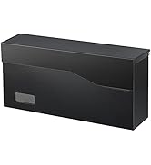 xydled Mailbox Wall Mount Door Mailboxes for Outside, Large Steel Hanging Metal Mailbox, Modern P...