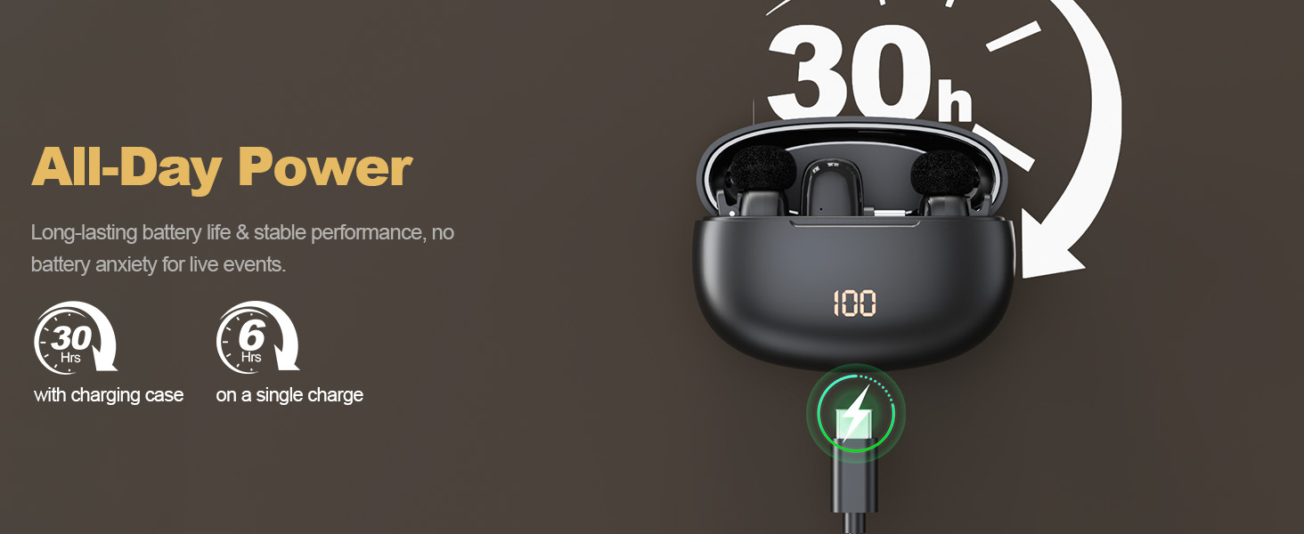 Long-lasting battery life &amp;amp; stable performance, nobattery anxiety for live events.