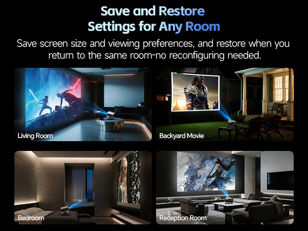 4K Projector with wifi and bluetooth