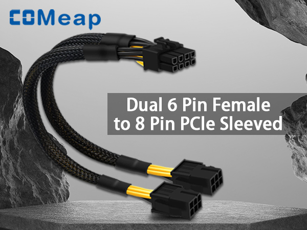 Dual 6 Pin to 8 Pin GPU Adapter