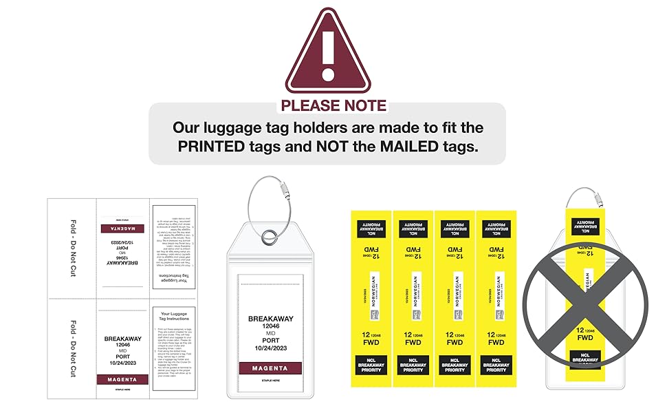 Cruise ship luggage tags NCL Norwegian