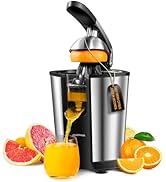 Amzpass Electric Orange Juicer, Citrus Juicer Squeezer with 2 Cones and Soft Grip Handle for Effo...