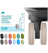 10-Pack Upgrade Silicone Luggage Wheel Protectors Covers for Suitcases – Universal Fit 2-2.4 Inch...