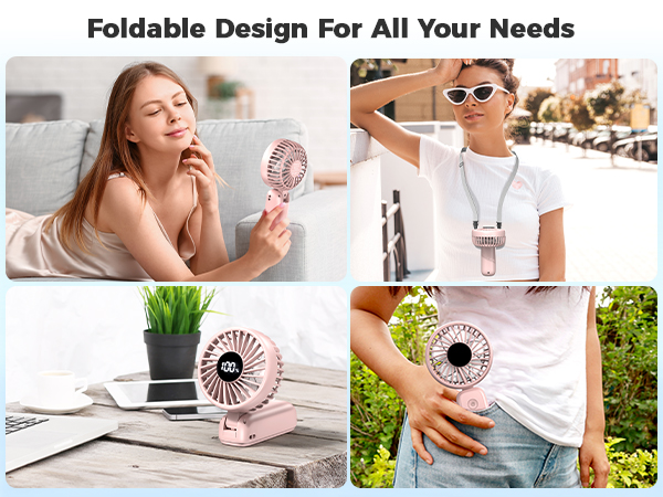foldable handheld fan small pocket fan table fan travel fan neck fan