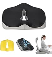 WeiTrust Ergonomic Memory Foam Seat Cushion - Hip Pressure Relief &amp; Lumbar Support for Office, Ca...