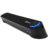 GOgroove Computer Speaker Mini Soundbar - USB Powered PC Sound Bar with Easy Setup Wired AUX, Ste...