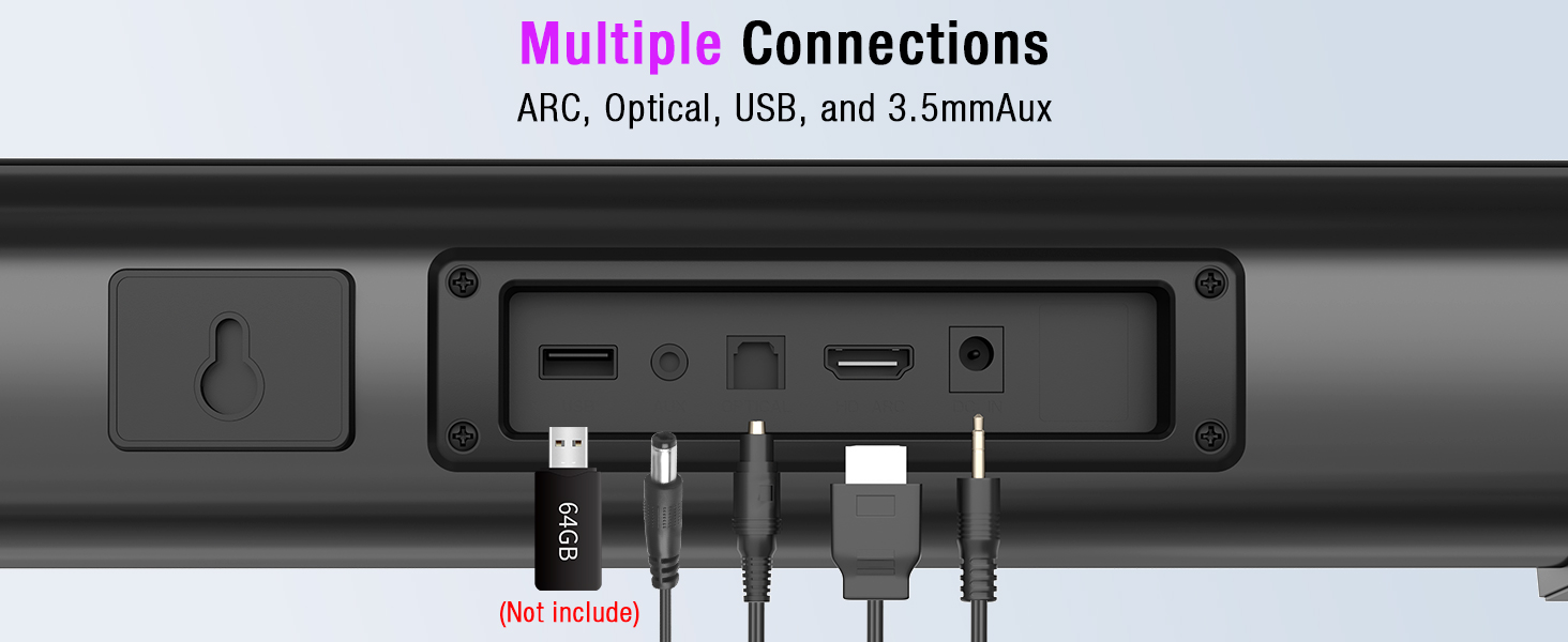 Sound Bar Multiple Connections