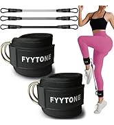 Ankle Resistance Bands with Cuffs, Women Workout for Home Gym, Glutes Exercise at Home, Ankle Str...
