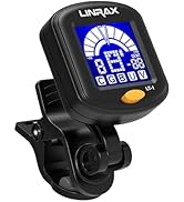 Linrax LT-1 Guitar Tuner, Clip On Tuner for Guitar Bass Ukulele Violin Viola Banjo Mandolin, Chro...
