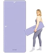 Foldable Yoga Mat – Lightweight, 75"x31" Extra Long Wide Yoga Mats for Women and men, Easy to Sto...