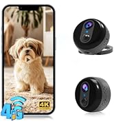4G LTE Cellular Mini Magnetic Surveillance Camera, WiFi-free Security Camera (SIM card included),...