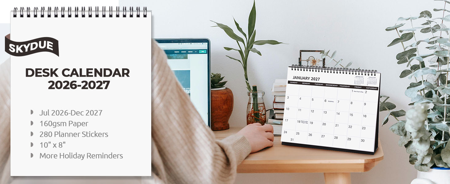 desk calendar 2026-2027
