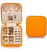 TRODANCE Plush Velvet Travel Jewelry Case Organizer, Small Travel Jewelry Box,Portable Jewelry Bo...