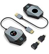 Wireless HDMI Transmitter and Receiver, 4K Decode 1080P Output, Plug and Play Wireless HDMI Adapt...