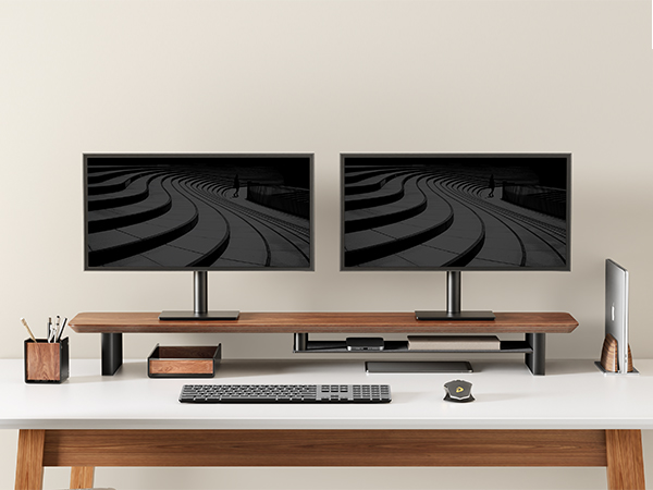 Free up your workpace desk draw organizer deak tray pen holder wood walnut