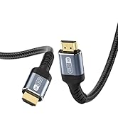 Fibopitcal 8K HDMI 2.1 Cable 6ft 48Gbps Ultra High Speed Braided Nylon HDMI Cord-8K@60Hz 4K@120Hz...