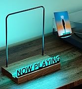 KORRTFID Now Playing Vinyl Record Stand, Light Up Vinyl Record Display Stand with 7- Color Changi...