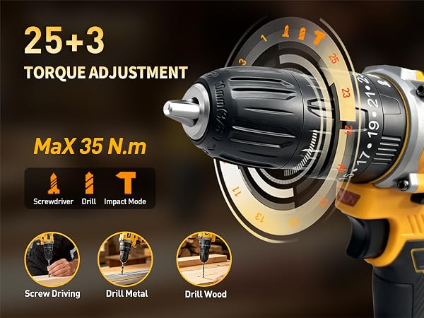 25+3 TOROUE ADJUSTMENT