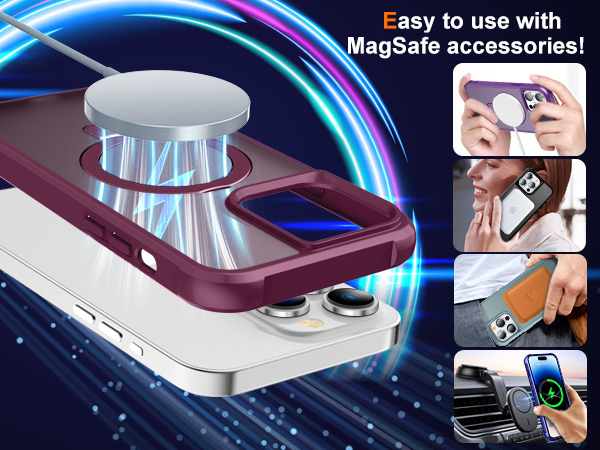 iPhone case with stand magsafe ring magnetic
