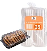 Mr Miracle Clear Plastic Takeout Containers - Durable and Sturdy Clamshell Food Boxes for To-Go a...