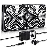 Wathai Big Airflow 120mm Fan 110V 240V AC Power Supply, Speed Controller 3V to 12V, for Mining Ma...