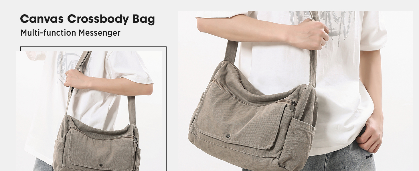 Canvas Crossbody Bag Messenger Bag