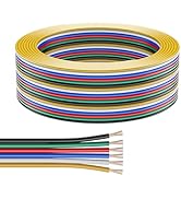 BTF-LIGHTING UL Listed 6 Pin 18AWG Extension Cable,32.8ft/10m Low Voltage 6 Conductor LED Strip L...