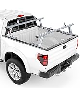 AA-Racks Model APX2502-SLV Low-Profile Utility Aluminum Pick-Up Truck Ladder Rack with Load Stops