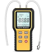 BTMETER Manometer Gas Pressure Meter, Dual Port Manometro Pressure Differential Gauge Check Air F...