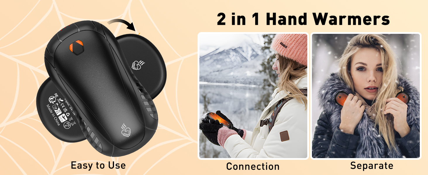 2 in 1 hand warmers is easy to use