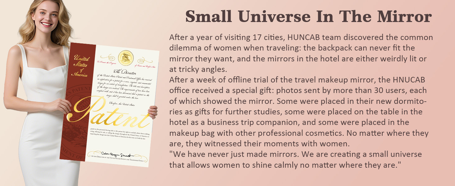 lighted travel makeup mirror
