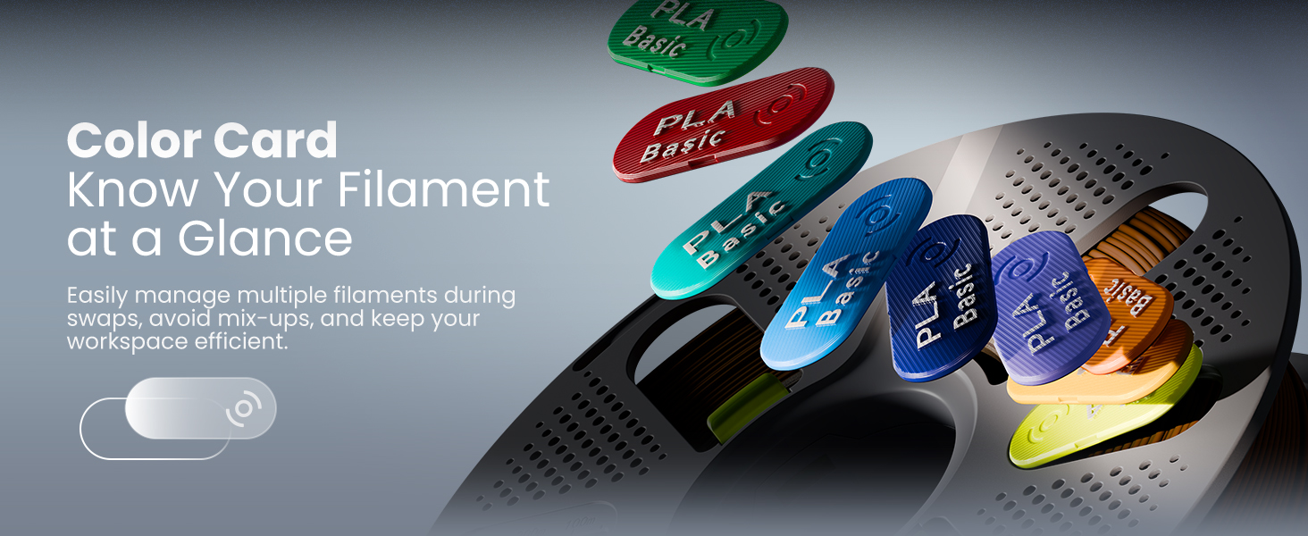 3D printing filament color card