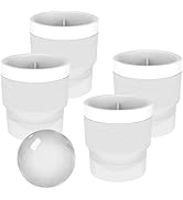 DAPOWER Ice Ball Maker Mold - Set of 4, Round Ice Cube Mold, 2.4 Inch Sphere Ice Cubes for Whiske...