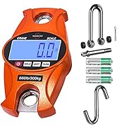 ???????????????????????? Digital Hanging Scale 660 LB 300 KG Cast Aluminum Case - Heavy Duty Wate...