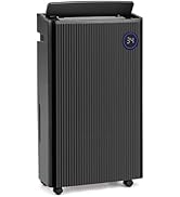 ARLIME 4500 Sq. Ft Dehumidifier for Basement, 57 Pints Quiet Dehumidifier w/Drain Hose, 3-Color I...