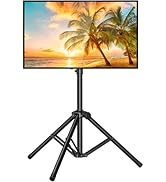 PERLESMITH Tripod TV Stand -Portable TV Stand for 37-85 Inch LED LCD OLED Flat Screen TVs-Height ...