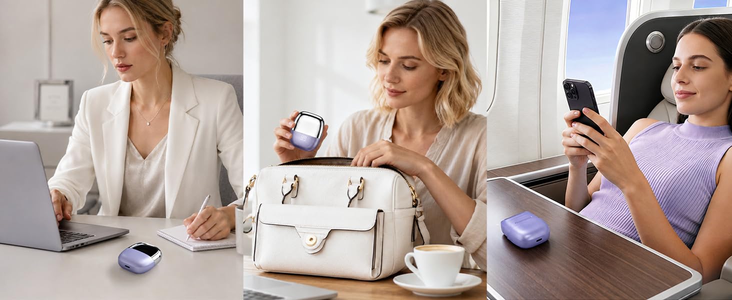 Fits in your purse or luggage. Perfect for on-the-go touch-ups.